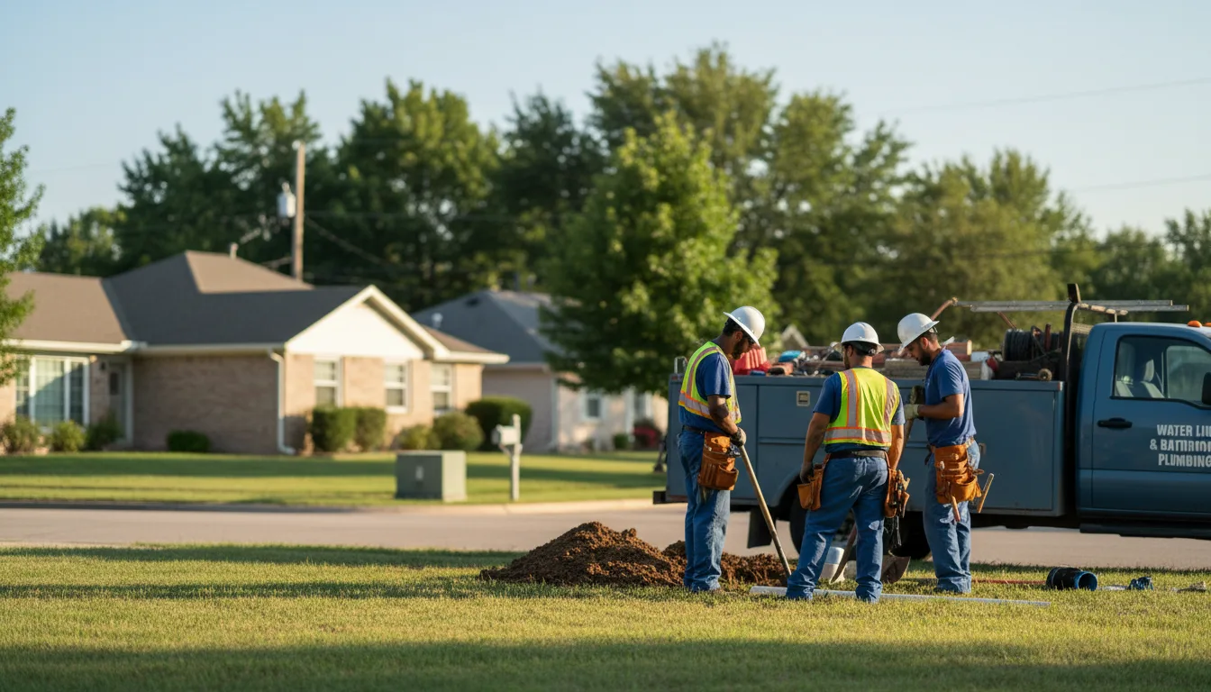 Residential water line and bathroom plumbing service in Lawndale, IL